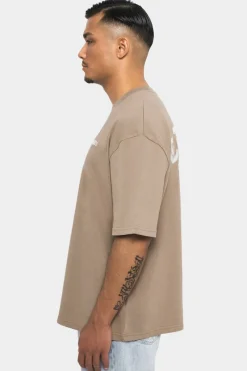 T-Shirt<Dropsize Heavy Oversize Crime T-Shirt Silver Mink