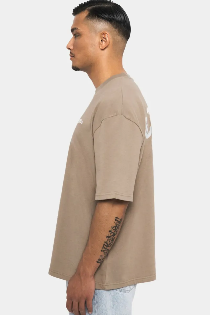 T-Shirt<Dropsize Heavy Oversize Crime T-Shirt Silver Mink