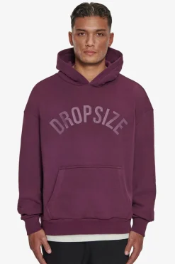 Hoodie<Dropsize Heavy Oversize Curved Hoodie Grape Wine