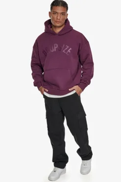 Hoodie<Dropsize Heavy Oversize Curved Hoodie Grape Wine
