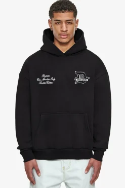Hoodie<Dropsize Heavy Oversize D Logo Hoodie Black