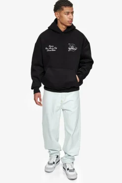 Hoodie<Dropsize Heavy Oversize D Logo Hoodie Black