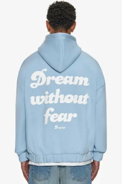 Zipper<Dropsize Heavy Oversize Dream Without Fear Zip Hoodie Baby Blue