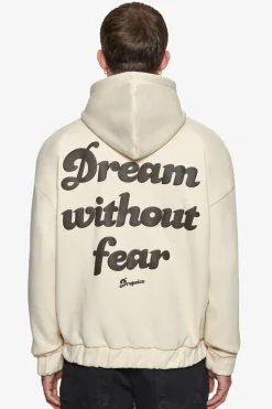 Zipper<Dropsize Heavy Oversize Dream Without Fear Zip Hoodie Coconut Milk