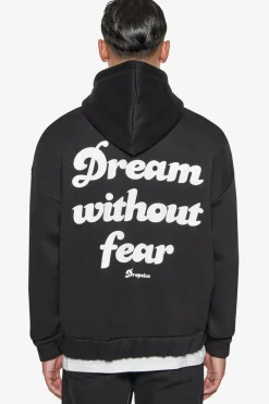 Zipper<Dropsize Heavy Oversize Dream Without Fear Zip Hoodie Black