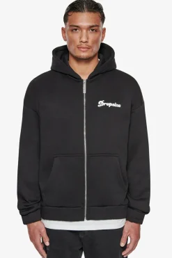 Zipper<Dropsize Heavy Oversize Dream Without Fear Zip Hoodie Black