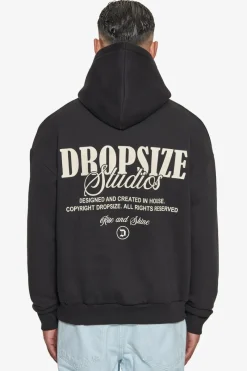 Hoodie<Dropsize Heavy Oversize Studios Hoodie Black/Coconut