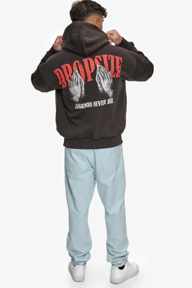Hoodie<Dropsize Heavy Oversize Durer Hoodie Washed Black