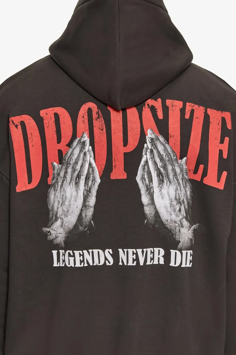 Hoodie<Dropsize Heavy Oversize Durer Hoodie Washed Black