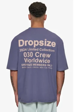 T-Shirt<Dropsize Heavy Oversized World Wide T-Shirt Granite