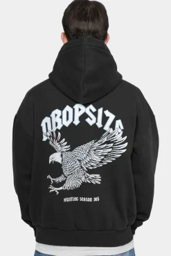 Hoodie<Dropsize Heavy Oversize Eagle Hoodie Washed Black