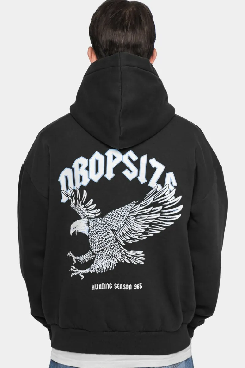 Hoodie<Dropsize Heavy Oversize Eagle Hoodie Washed Black