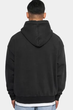 Hoodie<Dropsize Heavy Oversize Embo Hoodie Acid Washed Black