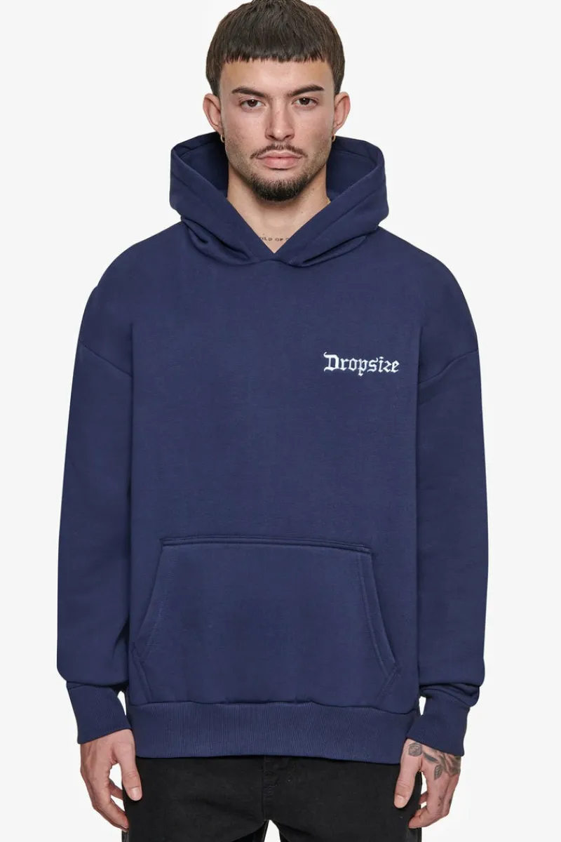 Hoodie<Dropsize Heavy Oversize Embo Hoodie Black Iris