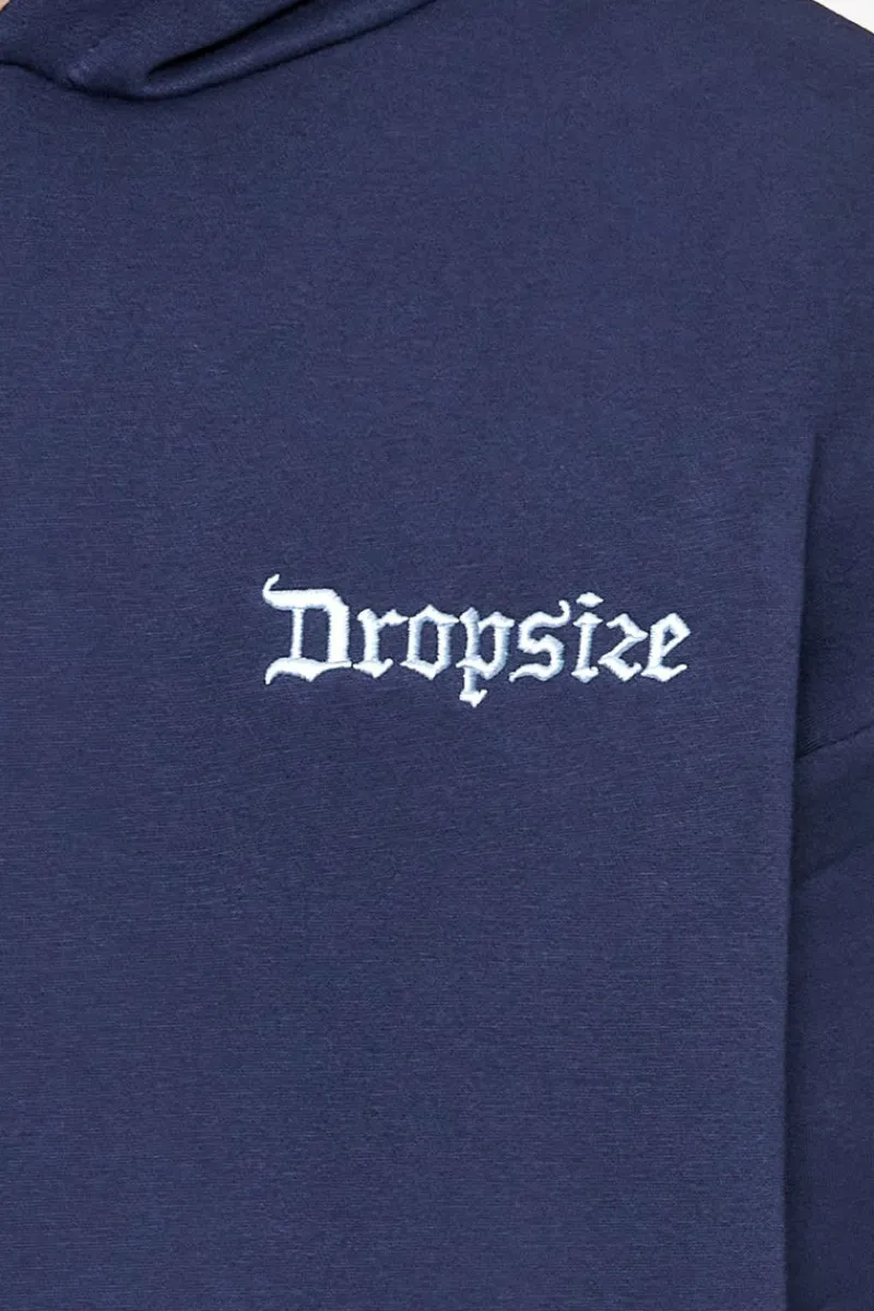 Hoodie<Dropsize Heavy Oversize Embo Hoodie Black Iris