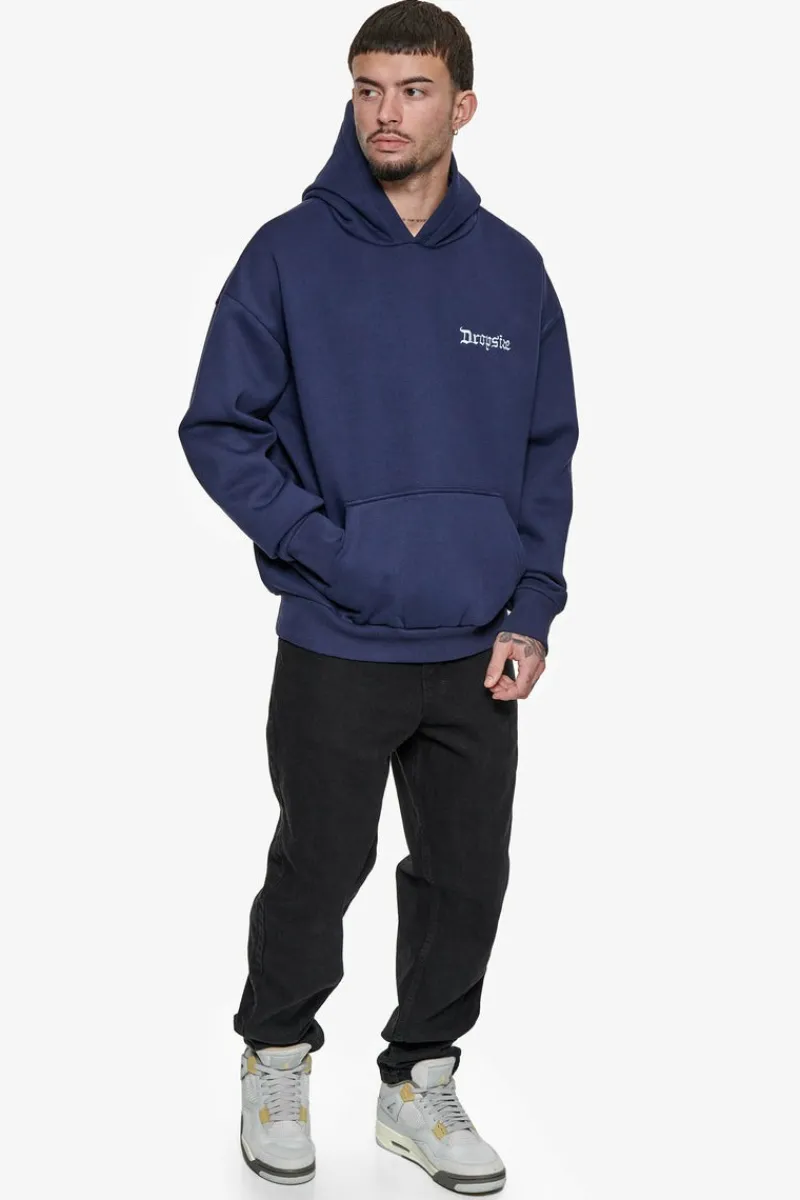 Hoodie<Dropsize Heavy Oversize Embo Hoodie Black Iris