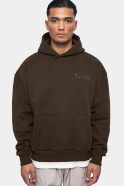 Hoodie<Dropsize Heavy Oversize Embo Hoodie Chocolate Brown