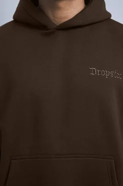 Hoodie<Dropsize Heavy Oversize Embo Hoodie Chocolate Brown