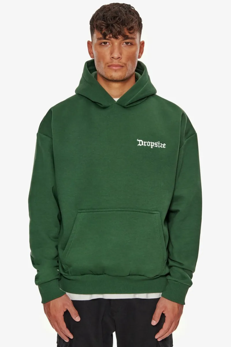 Hoodie<Dropsize Heavy Oversize Embo Hoodie Dark Green
