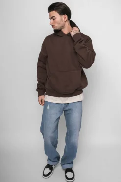 Hoodie<Dropsize Heavy Oversize Embo Hoodie Dark Brown