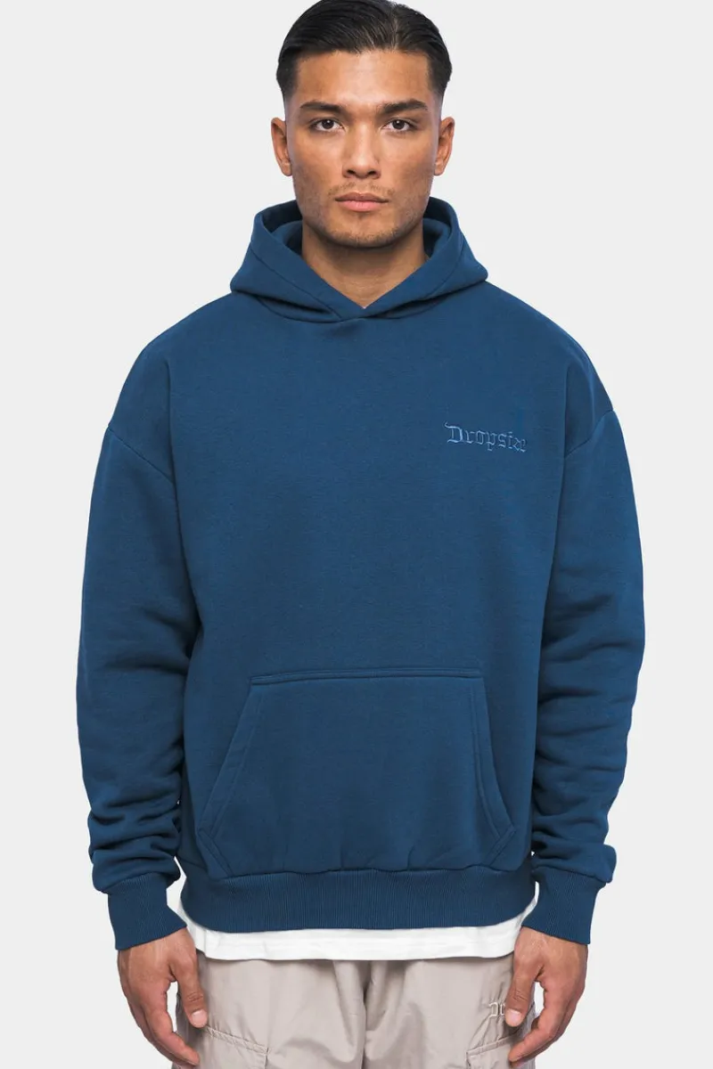 Hoodie<Dropsize Heavy Oversize Embo Hoodie Washed Indigo