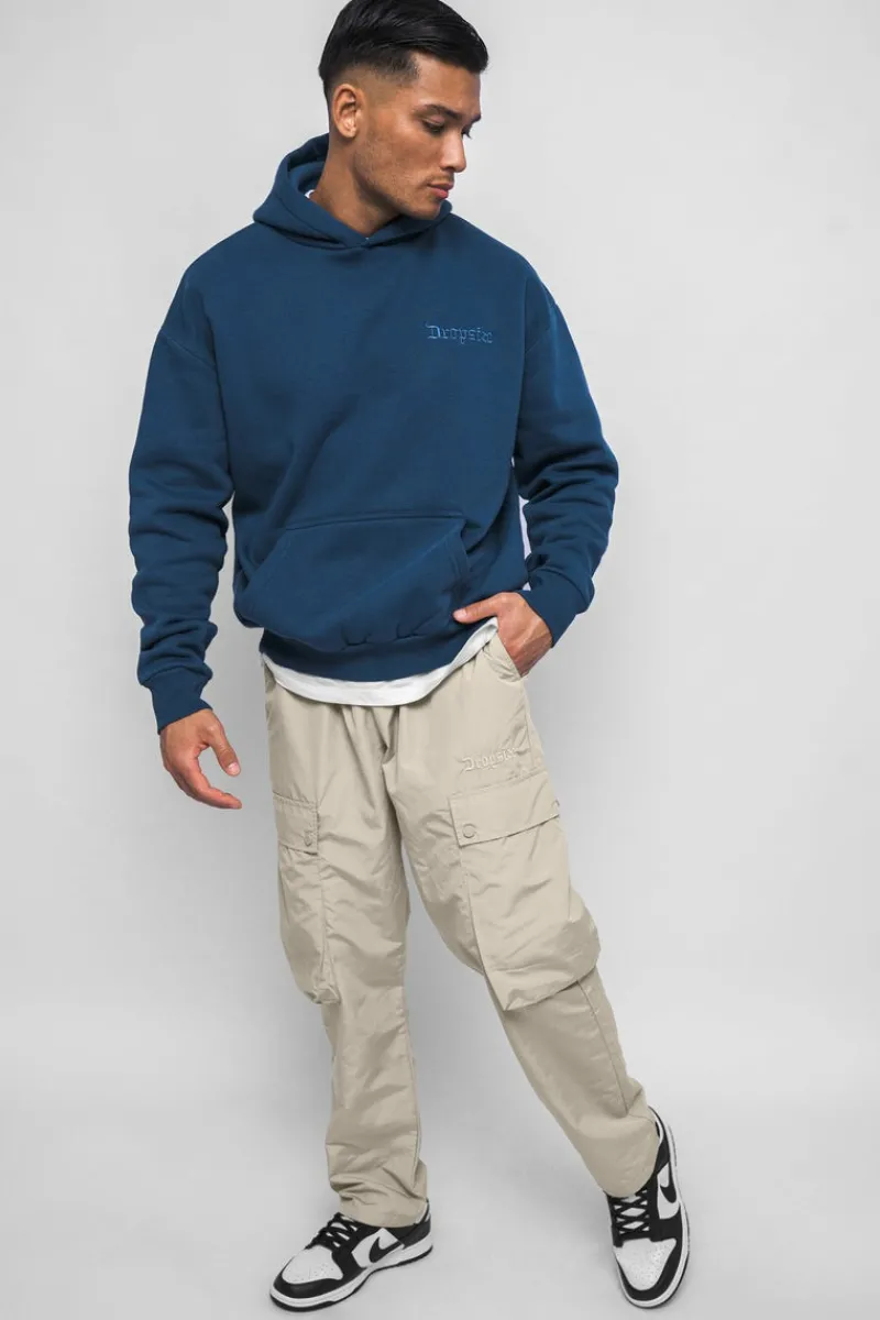 Hoodie<Dropsize Heavy Oversize Embo Hoodie Washed Indigo