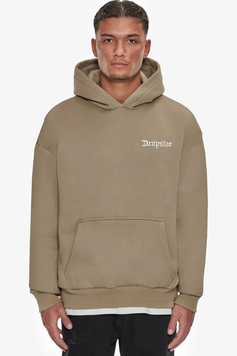 Hoodie<Dropsize Heavy Oversize Embo Hoodie Weathered Teak
