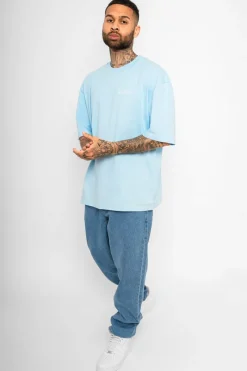 T-Shirt<Dropsize Heavy Oversize Embo T-Shirt Baby Blue