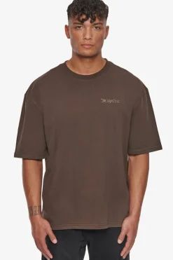 T-Shirt<Dropsize Heavy Oversize Embo T-Shirt Chocolate Brown