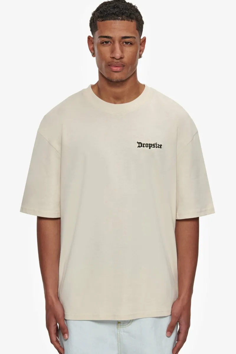 T-Shirt<Dropsize Heavy Oversize Embo T-Shirt Coconut Milk