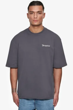 T-Shirt<Dropsize Heavy Oversize Embo T-Shirt Dark Grey