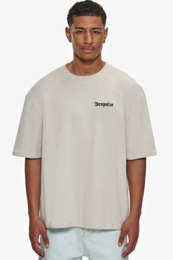T-Shirt<Dropsize Heavy Oversize Embo T-Shirt Light Grey