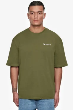 T-Shirt<Dropsize Heavy Oversize Embo T-Shirt Olive