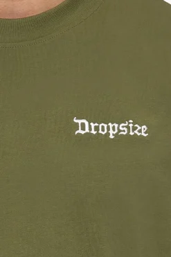 T-Shirt<Dropsize Heavy Oversize Embo T-Shirt Olive