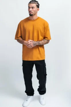 T-Shirt<Dropsize Heavy Oversize Embo T-Shirt Pumpkin Spice