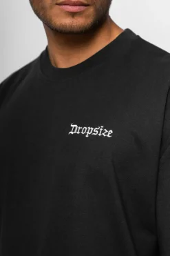 T-Shirt<Dropsize Heavy Oversize Embo Tshirt V2 Washed Black