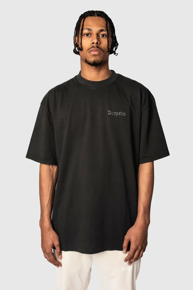 T-Shirt<Dropsize Heavy Oversize Embo T-Shirt Washed Black