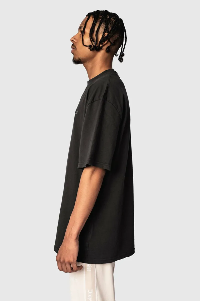 T-Shirt<Dropsize Heavy Oversize Embo T-Shirt Washed Black