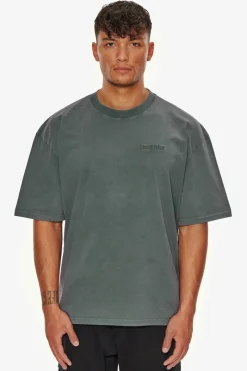 T-Shirt<Dropsize Heavy Oversize Embo T-Shirt Washed Grey