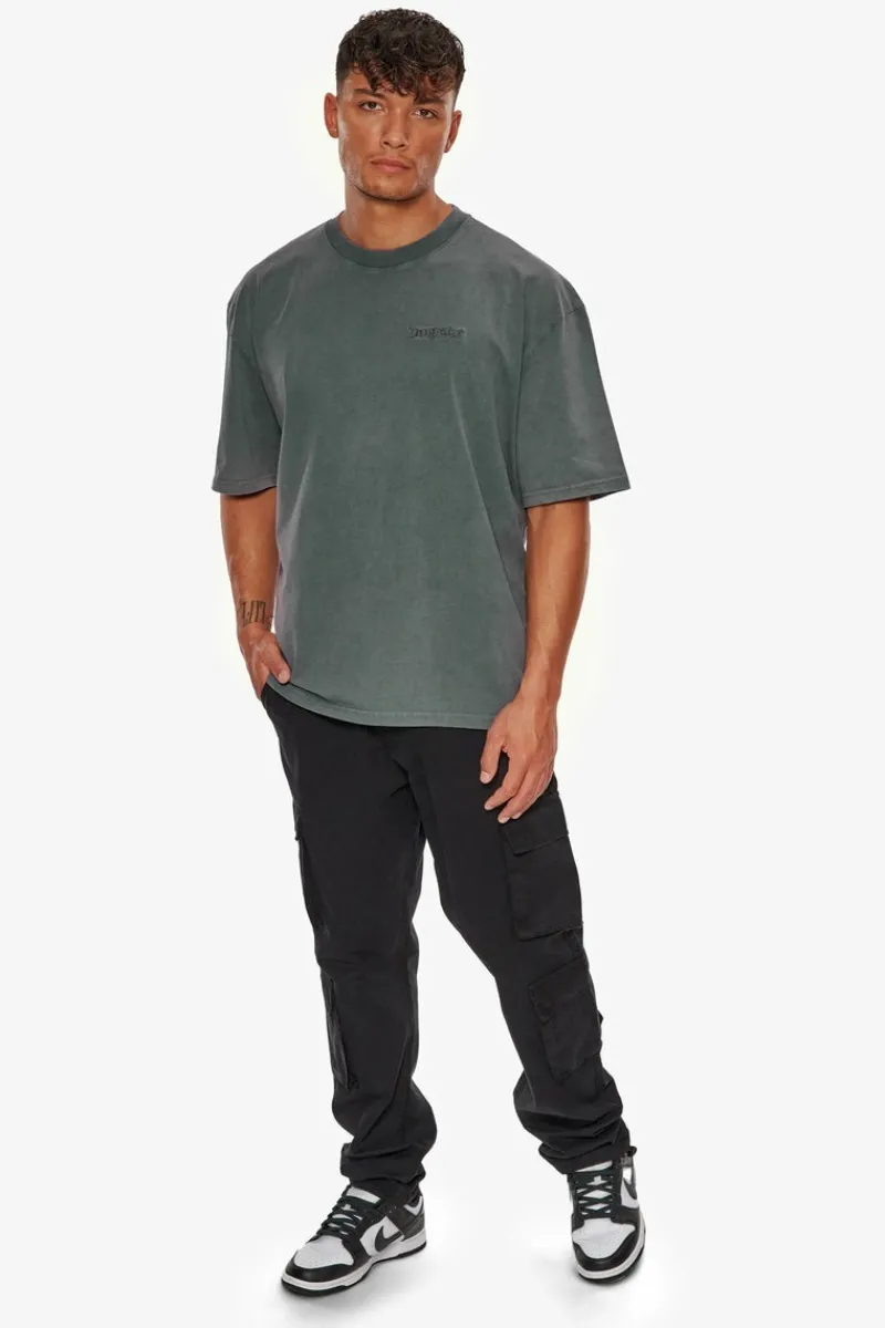 T-Shirt<Dropsize Heavy Oversize Embo T-Shirt Washed Grey