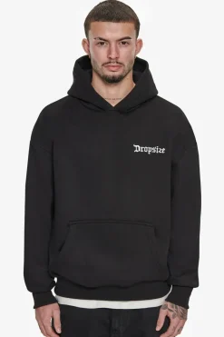 Hoodie<Dropsize Heavy Oversize Fear Death Hoodie Black