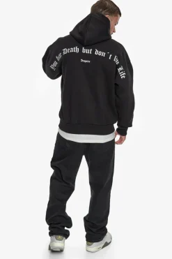 Hoodie<Dropsize Heavy Oversize Fear Death Hoodie Black