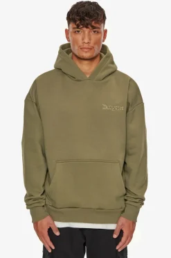 Hoodie<Dropsize Heavy Oversize Fear Death Hoodie Olive