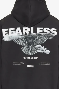 Hoodie<Dropsize Heavy Oversize Fearless Hoodie Black