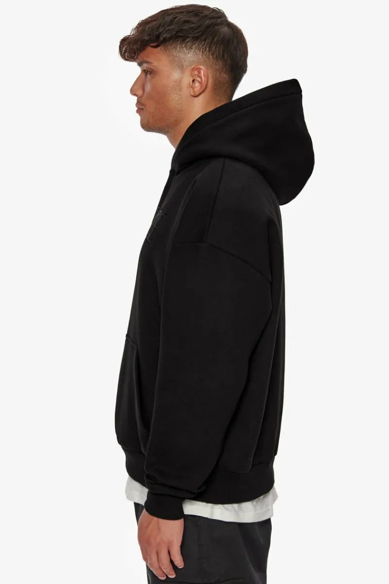 Hoodie<Dropsize Heavy Oversize Flat Front Embo Hoodie Black