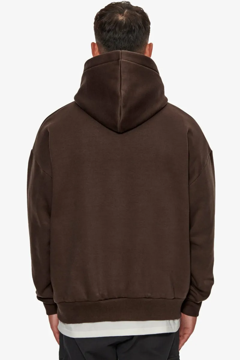 Hoodie<Dropsize Heavy Oversize Flat Front Embo Hoodie Chocolate