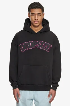 Hoodie<Dropsize Heavy Oversize Flat V2 Embo Hoodie Black