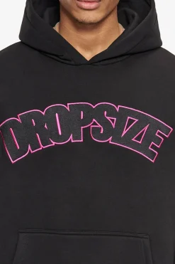 Hoodie<Dropsize Heavy Oversize Flat V2 Embo Hoodie Black