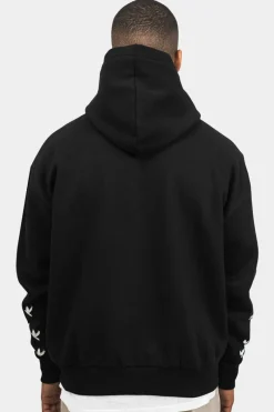 Hoodie<Dropsize Heavy Oversize Flying Pigeon Design Hoodie Black