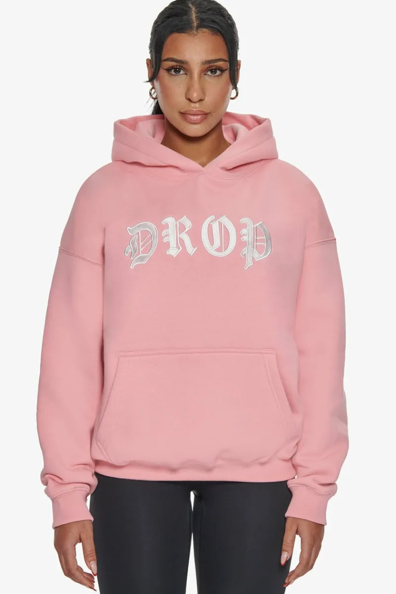Frauen<Dropsize Heavy Oversize Front Logo Hoodie Pink